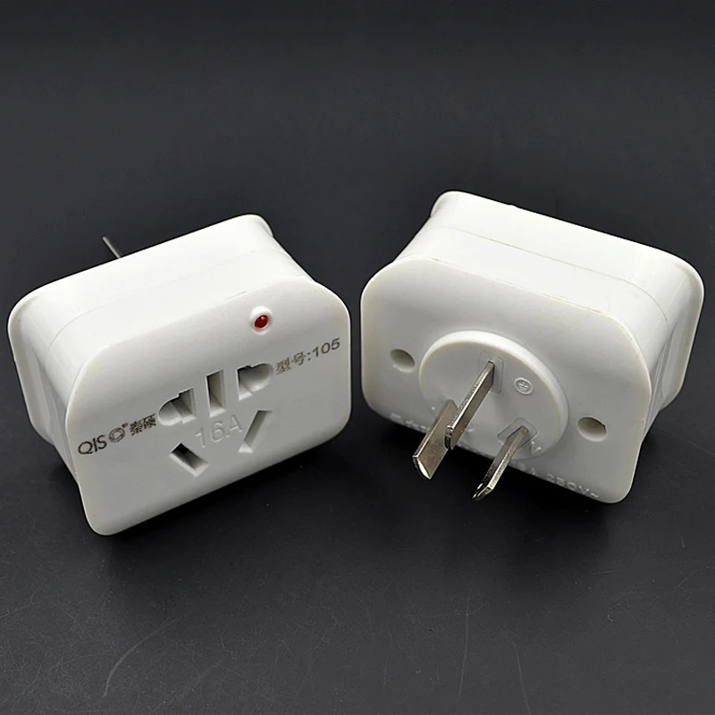 

1PC 3Pin AU plug 16A to 10A switch plug adapter converter three-phase power supply socket with indicator light electrical outlet