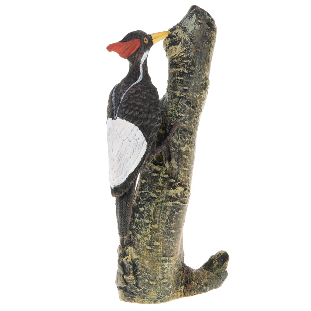 1.5'' Plastic Woodpecker Bird Action Figure, Wild Animal Model Figurine Kids Toy Xmas Gift, Collectible, Home Decor