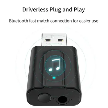 

2-in-1 Music Audio Transceiver Receiver Transmitter For Bluetooth 5.0 USB Speaker Headphone Adapter