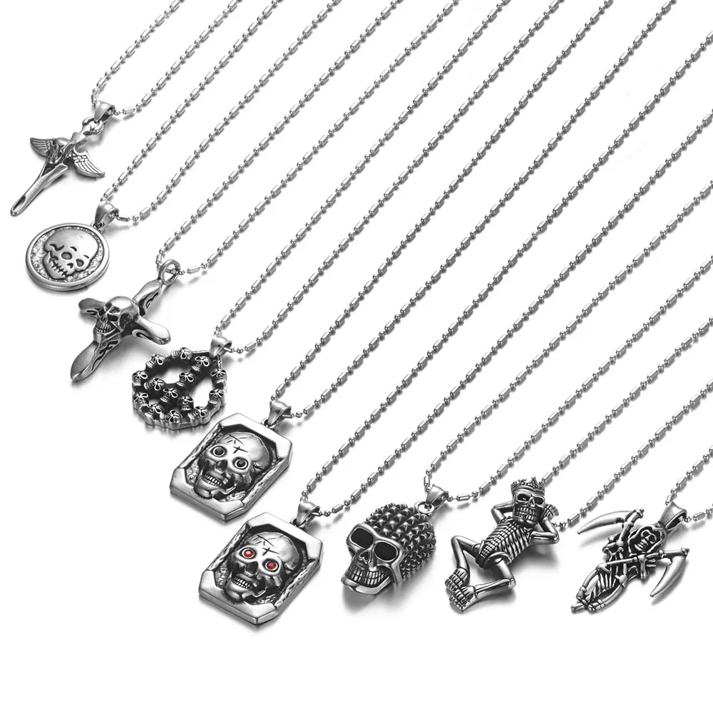 

Unique Skull Men's Pendants 316L Stainless Steel Men's Pendant Cross Skull Jewelry Pendant Wholesale Vnistar Men's Skull Jewelry