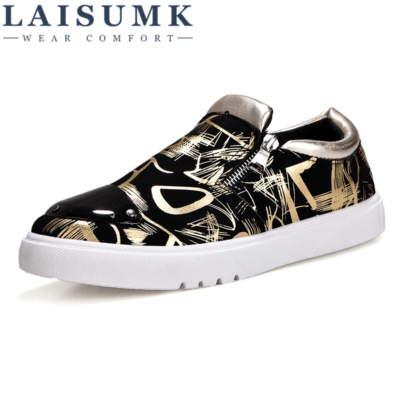 Men's Casual Shoes Beautiful Laisumk Mens Casual Shoes Breathable Spring Autumn Set Feet Males Comfortable Fashion Lightweight Flats Personality Large Size