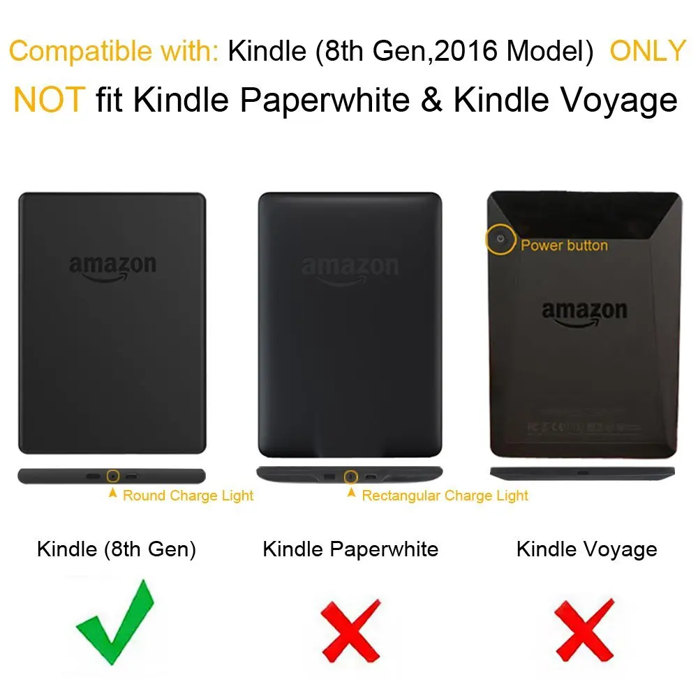 Застежка магнит кожаный чехол для нового kindle 8-го поколения fundas для amazon kindle 8 generation Cover