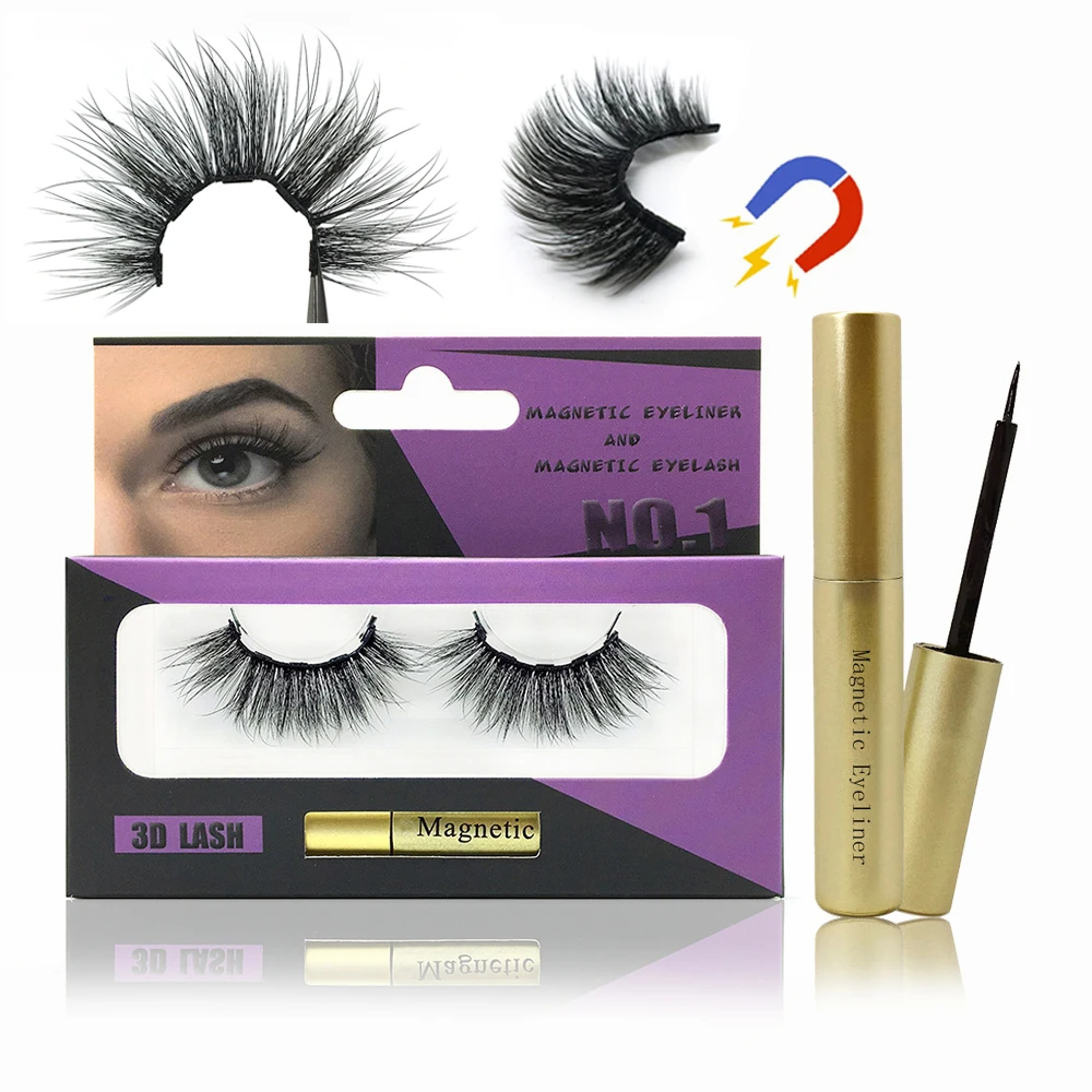 

5 Magnet Eyelash Magnetic Liquid Eyeliner& Magnetic False Eyelashes & Tweezer Set Waterproof Long Lasting Eyelash Extension