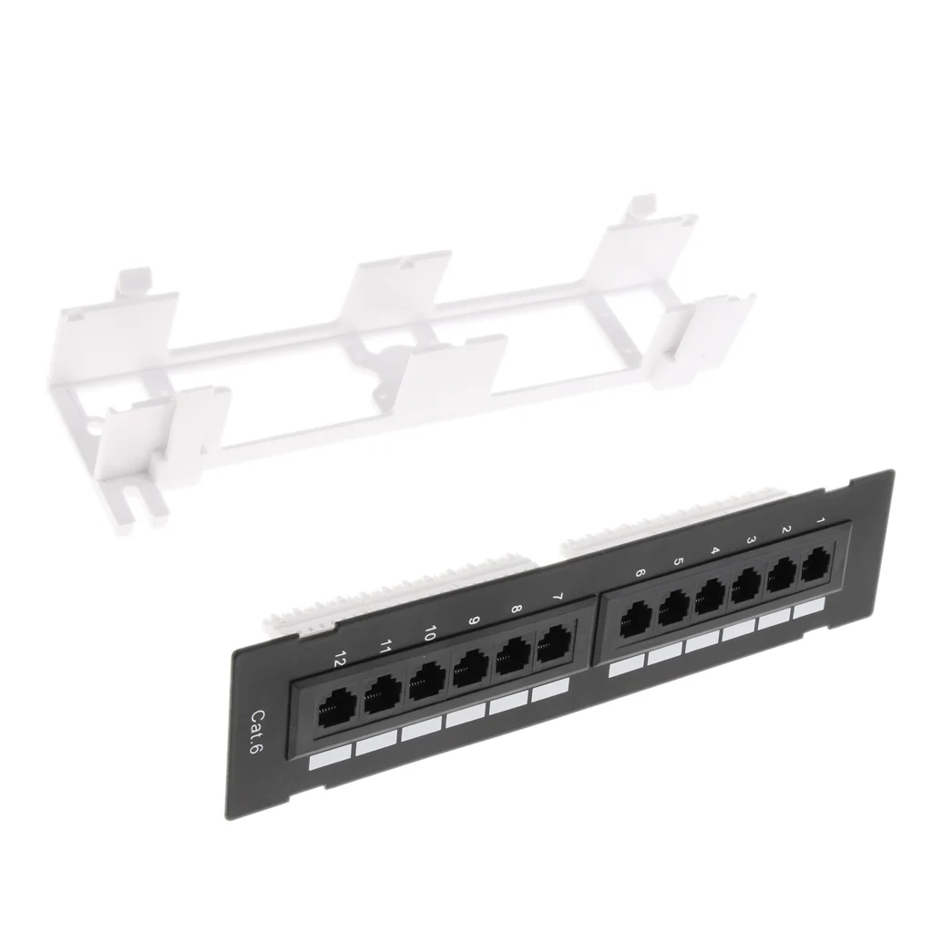MagiDeal 12 Port Cat5e / Cat6 Unshielded Wallmount Network Ethernet Patch Panel 10 inch