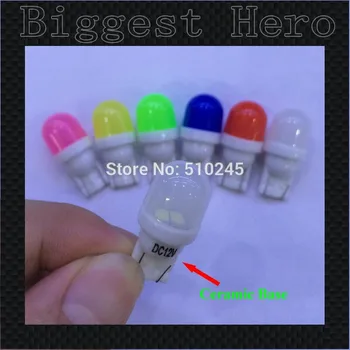 

500X 12V ceramic wholesale 2smd W5W 194 T10 2 LEDS SMD 5630 lens Width Lamp car wedge light bulb signal lighting Free shipping