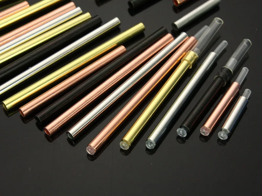Латунные металлические трубы, материалы для завязывания мушек, американские трубы+ гильзы+ Соединительные Tubeing-60pcs в упаковке(4 цвета и 5 размеров в комплекте