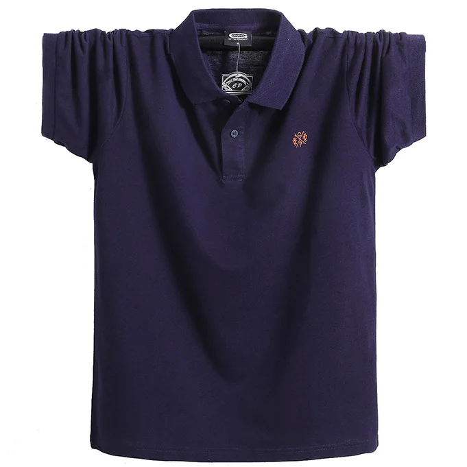 Мужские рубашки поло с вышивкой из хлопка летние мужские деловые повседневные рубашки поло дышащие мужские трусы большого размера рубашки поло с коротким рукавом - Цвет: Purple