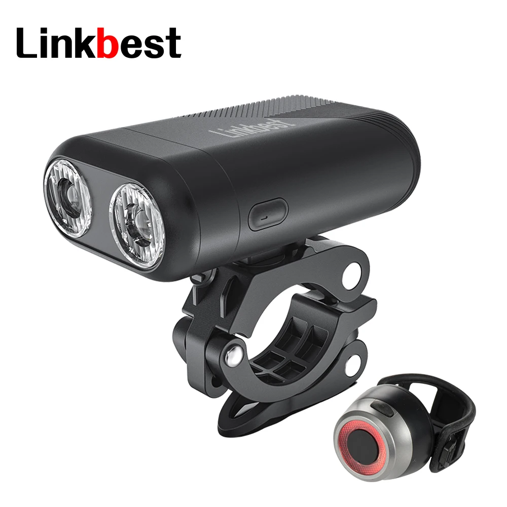 

Linkbest 600 Lumen USB Rechargeable Bicycle Light set Ultra-compact -Waterproof IPX 5-3000mAh Battery- Fits ALL Bikes