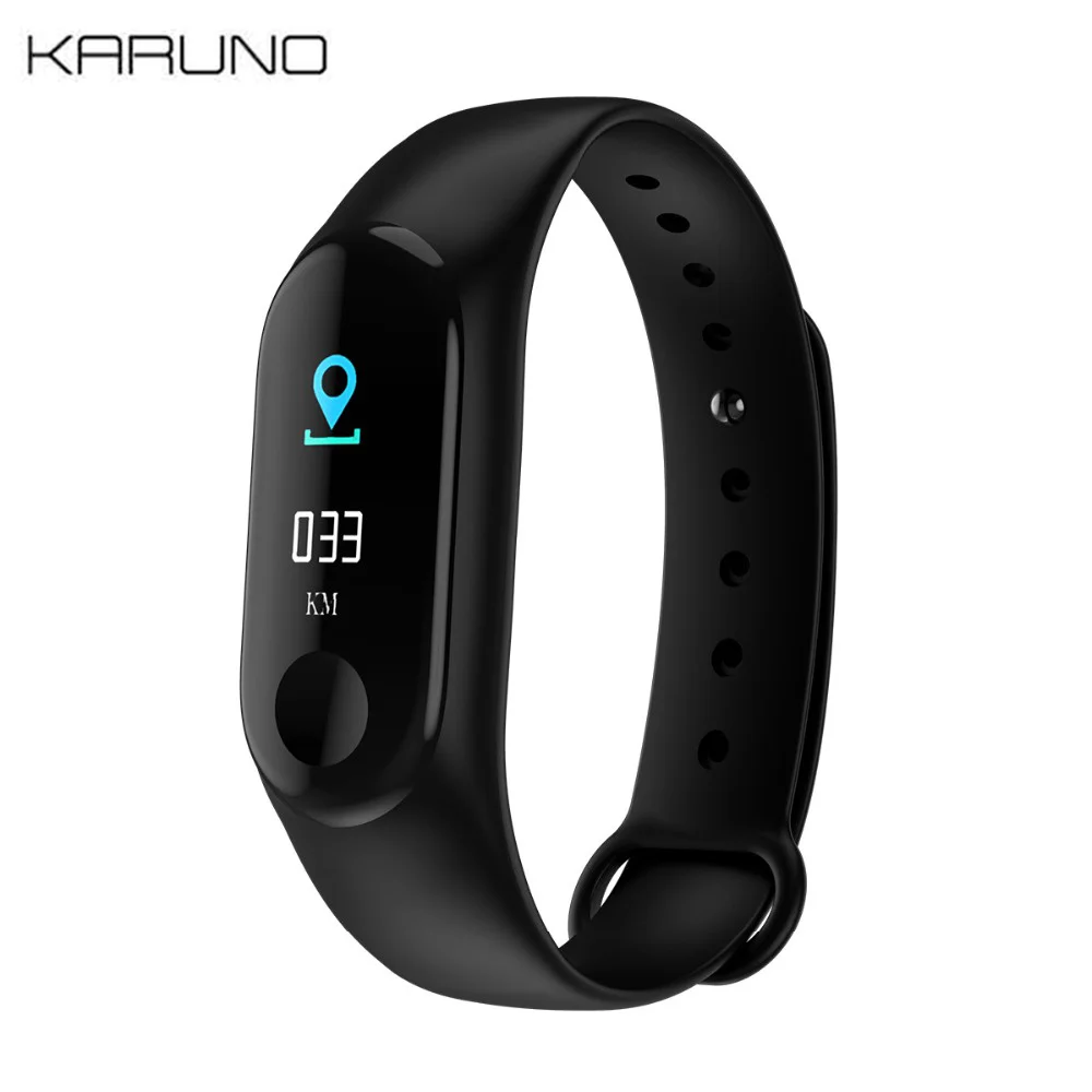 

KARUNO M3 Plus Smart Watch Heart Rate Blood Pressure Clock Multi-Sports Mode Automatic Bright Screen Wristbands Fitness Tracker