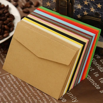 

XXC658 Color Blank Envelopes 100x70mm Bank Card Envelopes 120GMS Greeting Cards Mini Envelopes 100PCS