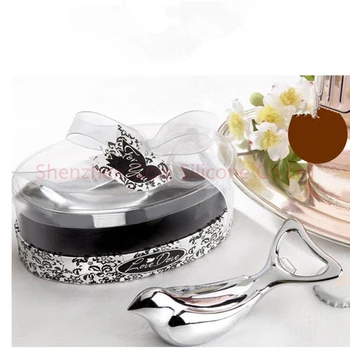 

300pcs Free shipping,Top Grade Love Bird Bottle Opener wedding favors guest gift promotion party