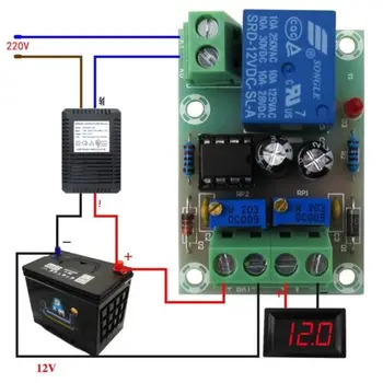 

2PCS Battery Charger Power Relay Control Board DC12V Automatic Control Board