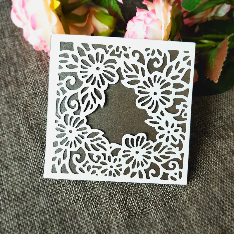 

Grid Background Square Frame Metal Cutting Dies Stencils for DIY Scrapbooking DIY Paper Cards Photo Album Decorative Embossing
