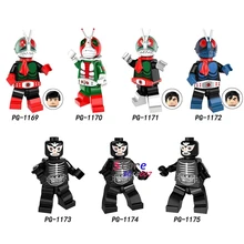 Single Super Heroes Kamen Masked Rider Figures Set No.1 V3 Shocker Soldier Cartoon character building blocks toys for children