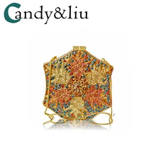 Рождественский ужин сумки, снежинки, алмазные сумки, сумки, шестиугольник сумки, вечерняя сумочка