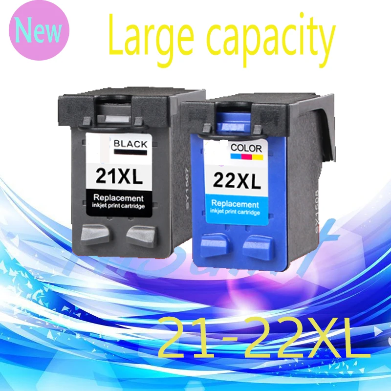 Genuine 2 Pcs Ink Cartridge for HP 21 22 XL For HP cartridges 21 and 22