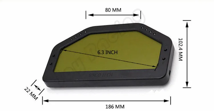 6,5 дюймов гоночная приборная панель полный датчик комплект приборной панели цифровой ЖК дисплей гонки 9000 измеритель об/мин