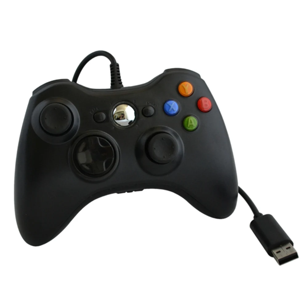 5 штук в наборе USB геймпад проводной джойстик игровой контроллер для microsoft Xbox360 - Цвет: black