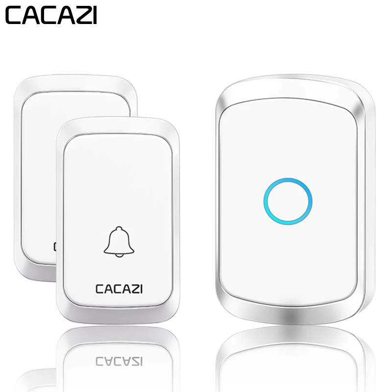Беспроводной дверной звонок CACAZI водонепроницаемый с дистанционным управлением
