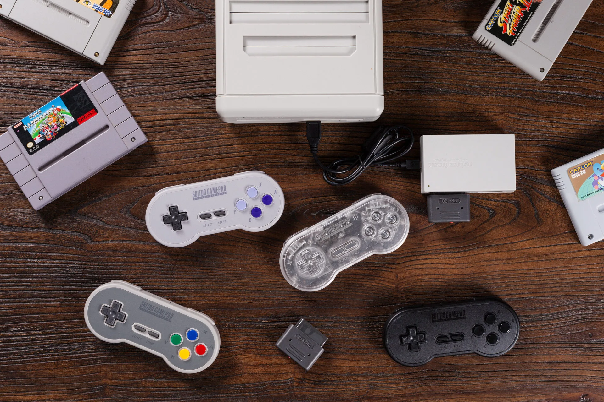 8Bitdo SN30 Retro Set wireless Game Controller Bluetooth Gamepad With Retro Receiver For SNES
