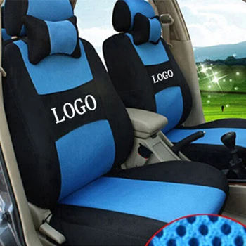

Car Seat Cover Embroidery Logo Front&Rear 5 Seat Set For FIAT 500 Idea Uno Sedici Panda Ottimo C-Medium Bravo Palio Punto