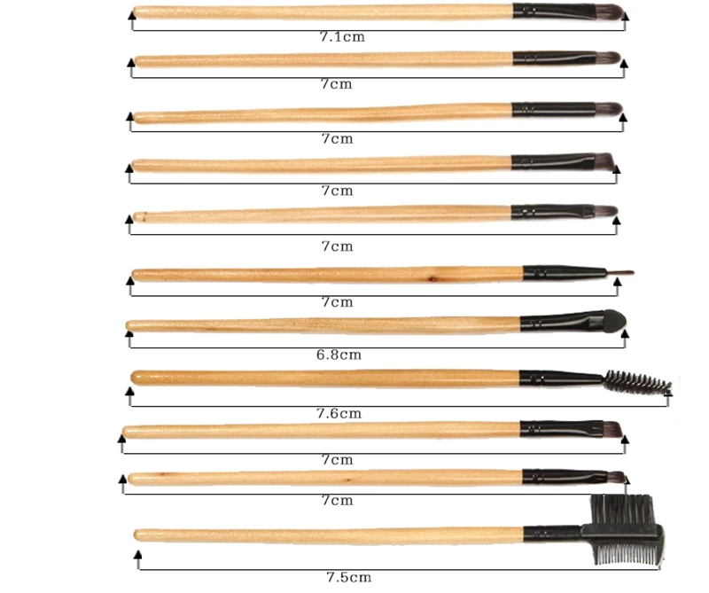 24 шт./пакет Профессиональный Макияж Расчёски для волос с мешком комплект составляют Расчёски для волос мешок Косметический Красота Инструменты комплект Косметическая пудра Расчёски для волос деревянной ручкой
