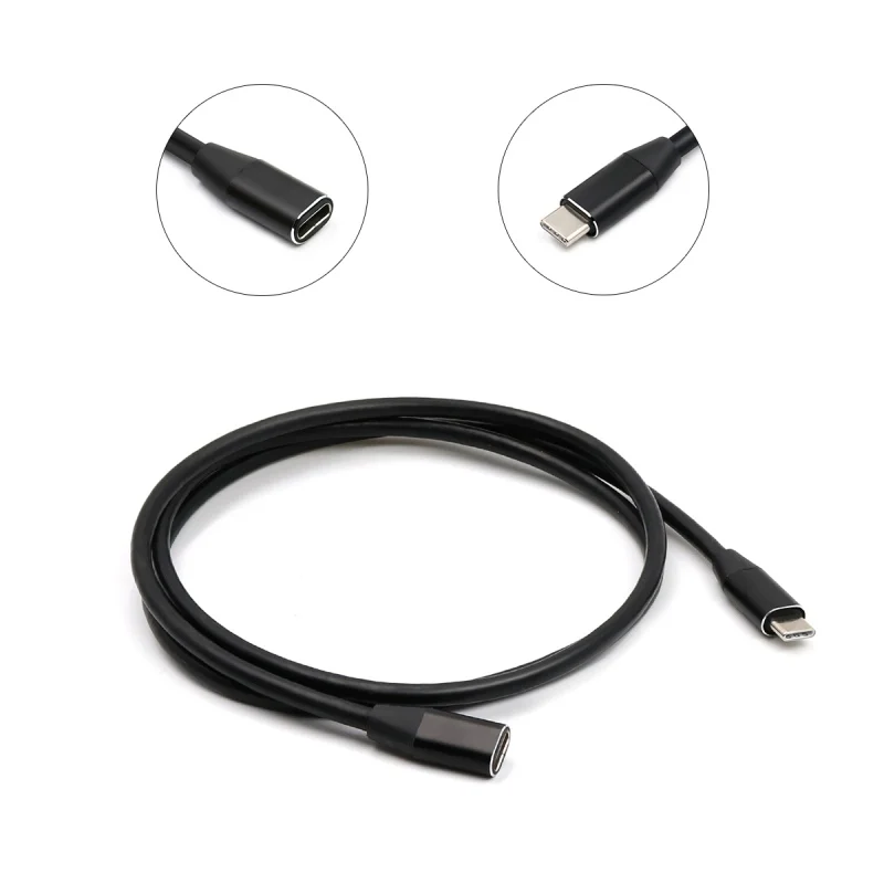

1M Type C USB 3.1 Male to USB-C Female Extension Data Cable Audio and Video Full-featured Extension Line