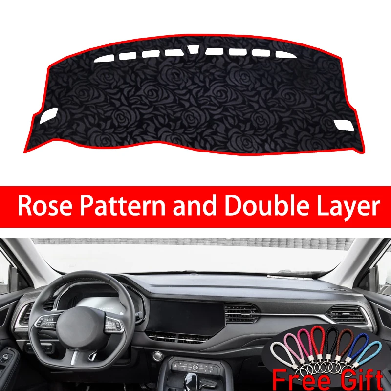 

Rose Pattern For HAVAL F7 2019 Dashboard Cover Car Stickers Car Decoration Car Accessories Interior Car Decals