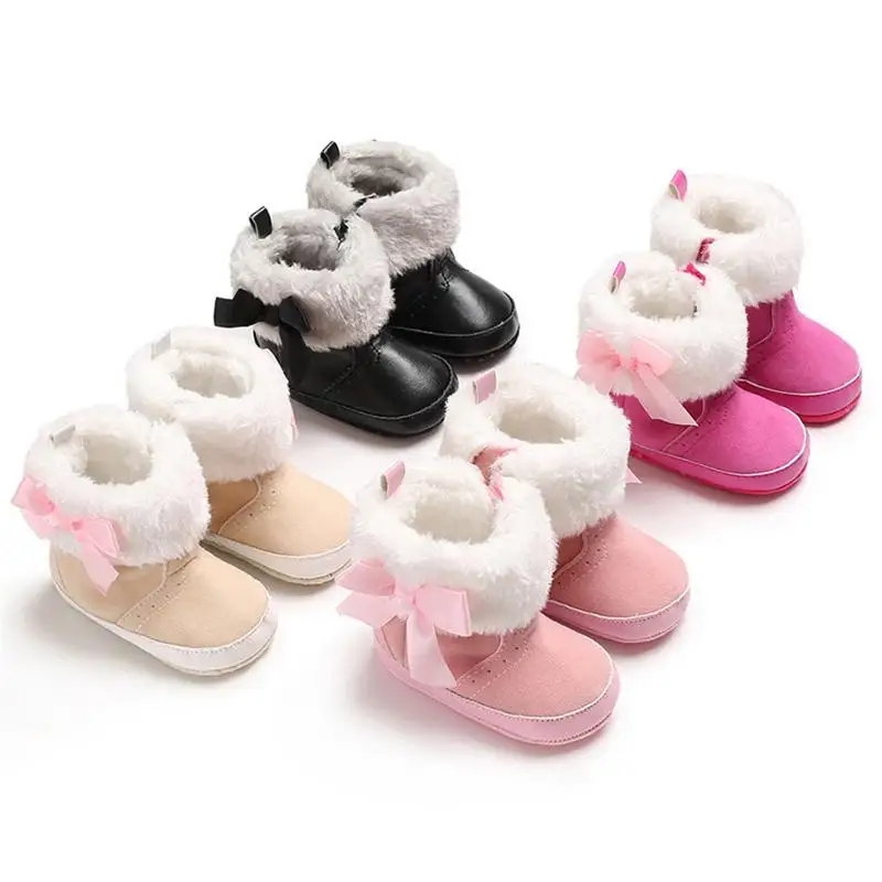 

1 Pair Super Warm Infant Soft Bottom Snow Boots Baby Girls Winter Shoes Baby Prewalker 0-1 years old