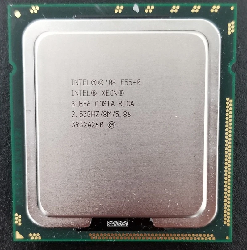 Intel Xeon E5540 процессор 2 53 ГГц LGA1366 8 Мб четырехъядерный FSB 1366 МГц серверный ЦП|cpu intel core