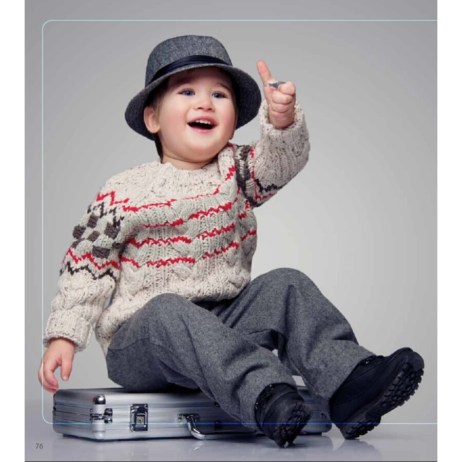 Китайский С вязанным узором свитер подходит для книги От 0 до 10 лет красивый мальчик/Вязание методы и приемы свитер