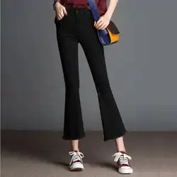 2019 женские черные джинсы для брюк модные женские джинсы черный цвет Донна стрейч брюки женские узкие брюки женские джинсы