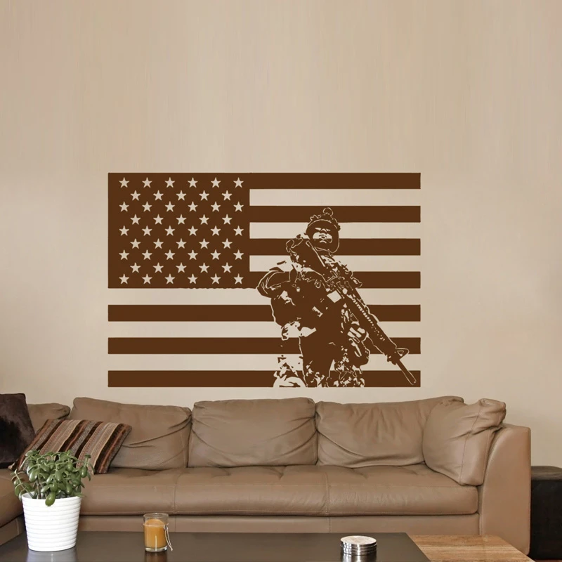 DISTRESSED UNITED STATES ARMY  FLAG SNIPER VINYL DECAL STICKER 5.0" x 8.0"