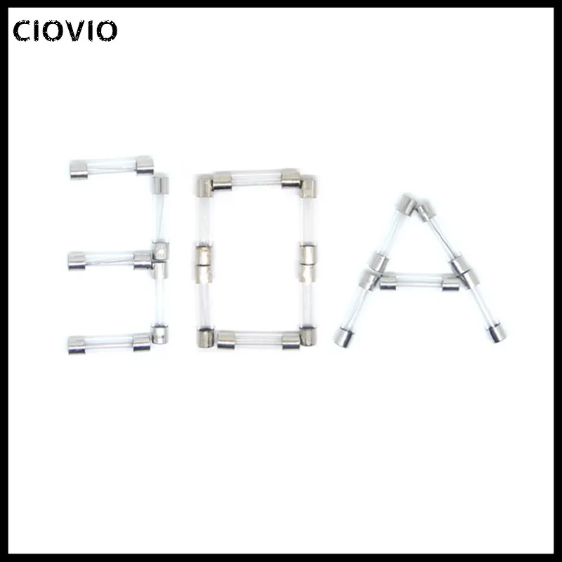 10pcs Fast-blow Glass Fuses Assorted Kit 630mm 250V 0.5A 1A 2A 3A 4A 5A 6A 8A 10A 15A 20A 25A30A 