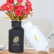 Glass Vase Nordic White/Black Sandblasting Vase Glass Flower Vases Dried Flower Bottle Bar Home Decor Fun Gifts Dropshipping