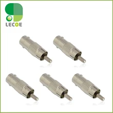 10pcs Plug RCA Male to BNC Female Jack Adapter Coax Connector Coupler for cctv camera