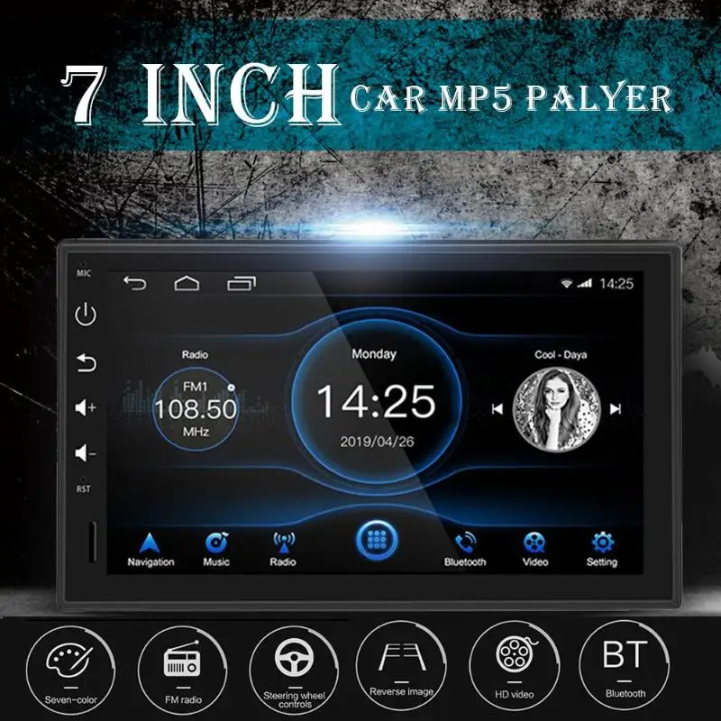 Discount 1Din 7 inch Android Car Autoradio Car Radio Bluetooth Car Stereo GPS 2GB+16GB Head Unit WiFi USB AM FM RDS Radio Receiver Auto 10