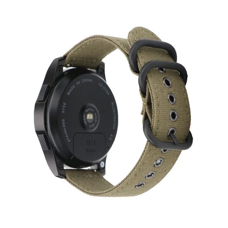 

Elite Army Green Quick Release Canvas Zulu Watch Replacement Durable Zulu Watch Strap Band for Smart Watch