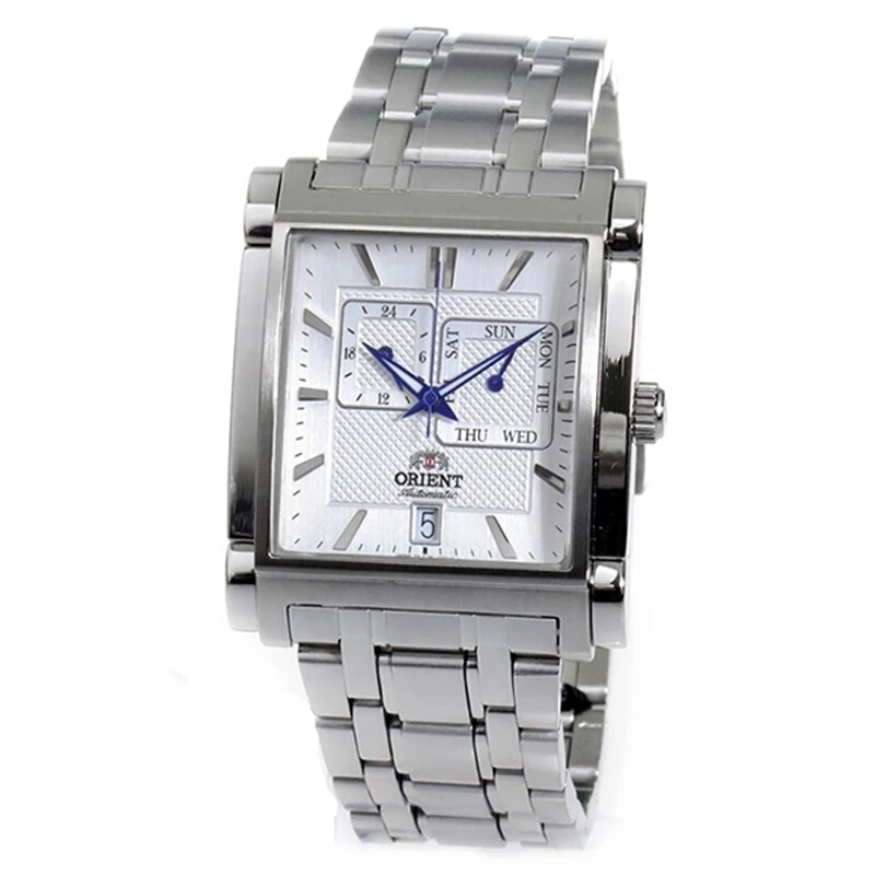 

ORIENT watch square dial steel belt automatic mechanical watch fashion business watch made in Japan original watch blue needle