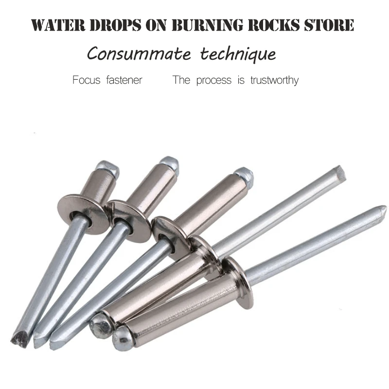 

M5 M5*16 5x16 M5*25 M5x25 304 Stainless Steel 304ss DIN7337 Self-Plugging Pull Nail POP Decoration Round Flat Head Blind Rivet
