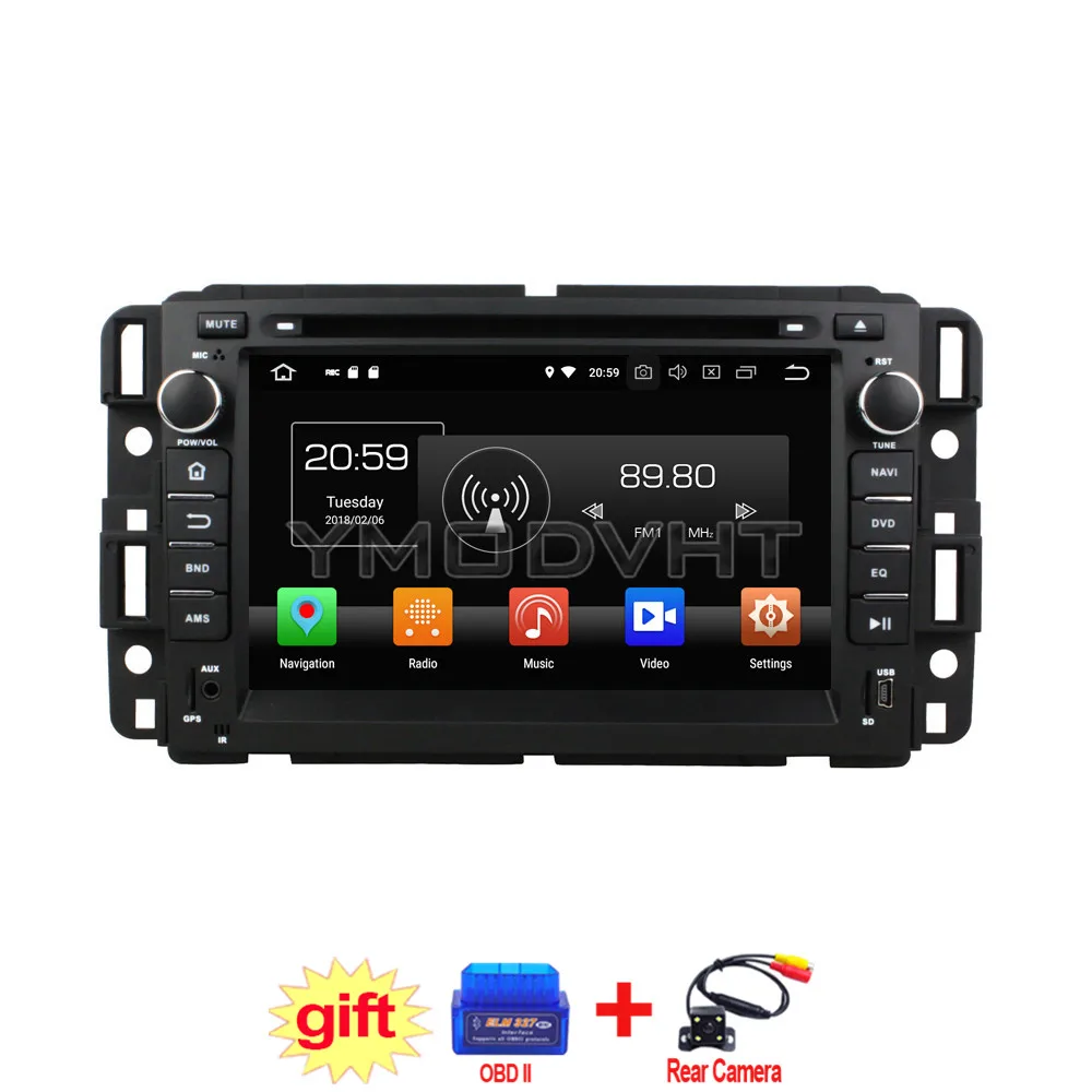Top YMODVHT 7inch Android 8.0 Octa Core PX5 4GB RAM 32GB ROM Car DVD Player Radio Stereo GPS For GMC 2016 0