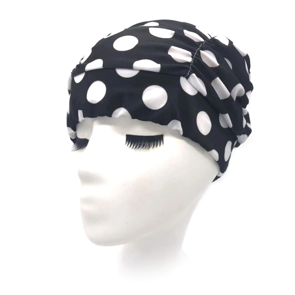 

Unisex Sports Beach Swim Pool Swimming Cap Nylon Printed Long Hair High Elasticity Stretch Adults Bathing Diving Soft Non Slip
