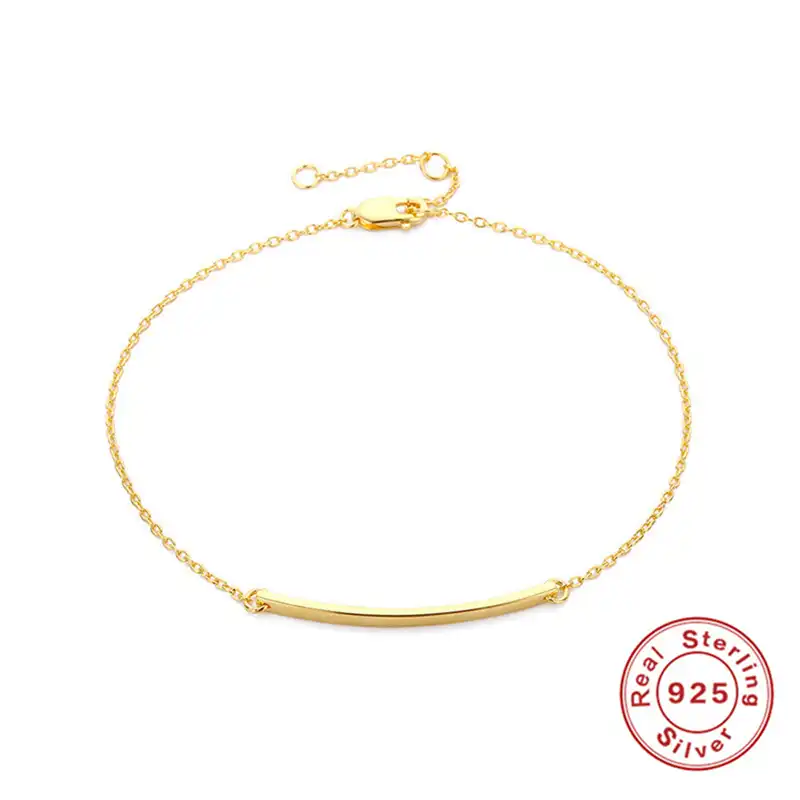 BOAKO Для женщин 925 Браслеты стерлингового серебра Идеально отполированный ровные цилиндры дизайн браслет-цепочка Модные женские ювелирные и...