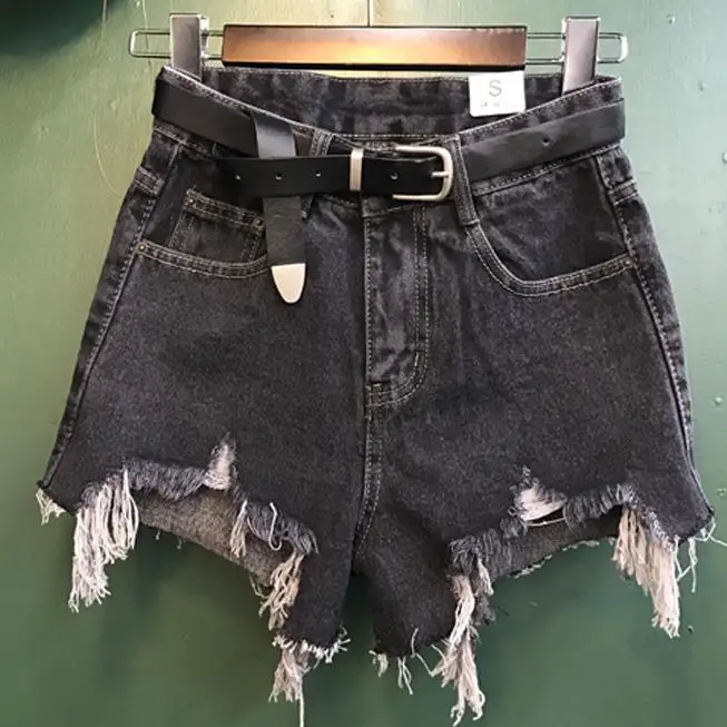 2020 feminino preto shorts casuais verão meninas