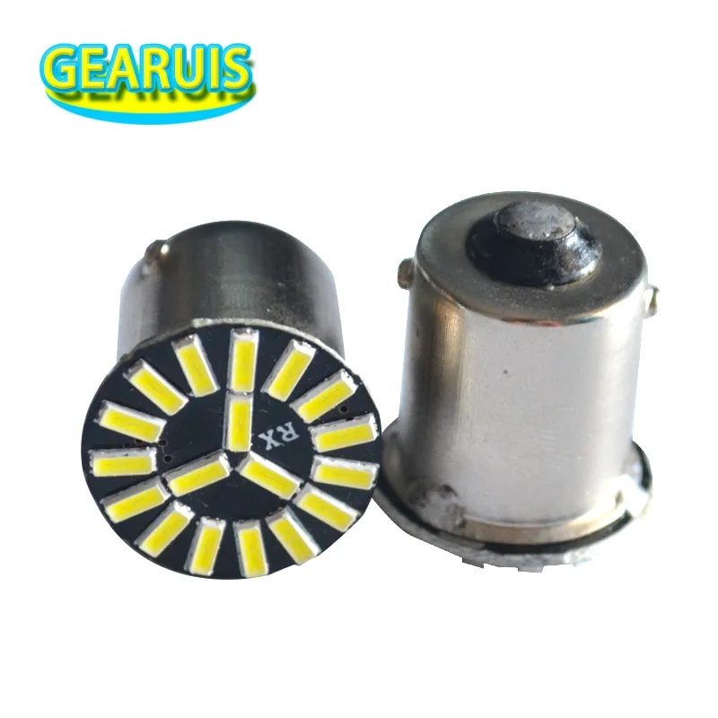 100 шт. S25 1156 BA15S 18 SMD 4014 светодиод P21W 18SMD светильник поворота s задний фонасветильник