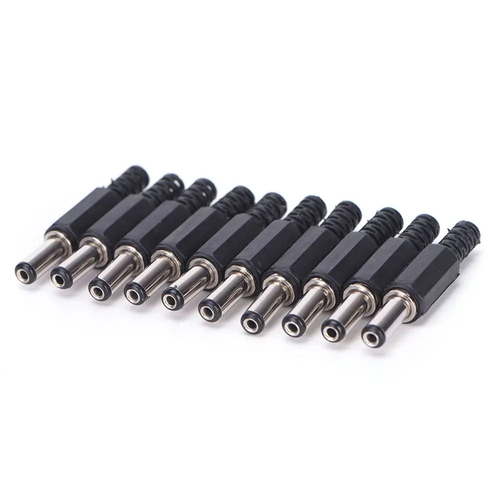 

10 pcs/lot DC power plug 5.5*2.1MM 30V 1A Electric Connectors Male Mount Socket Jack Plug Wire Terminals Adapter