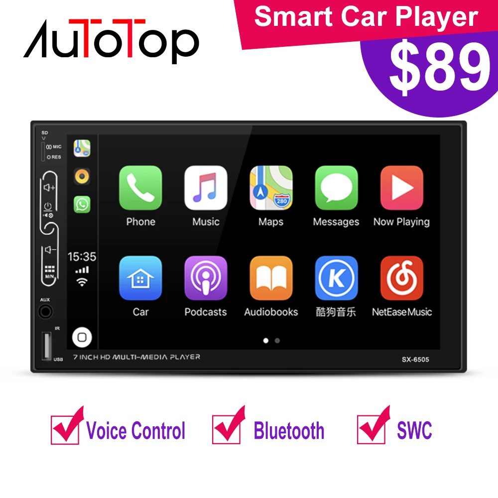 

AUTOTOP 2 Din Android 9.0 Universal Car Radio DVD Player For Toyota Nissan Honda Hyundai Multimedia Support 4G LTE SIM Network