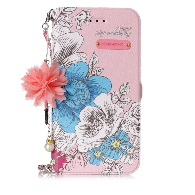 YiKELO цветочный флип Бумажник кожаный чехол для iPhone X 8 7 6S Plus 5 5S SE 6 Fundas Роскошные ювелирные изделия браслет Цветочный чехол для телефона - Цвет: 06