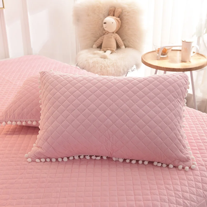 Серый, бежевый, белый, розовый, фиолетовый флис ткань зимнее плотное постельное белье набор норковая бархатная пододеяльник, наволочки 3 шт постельное белье