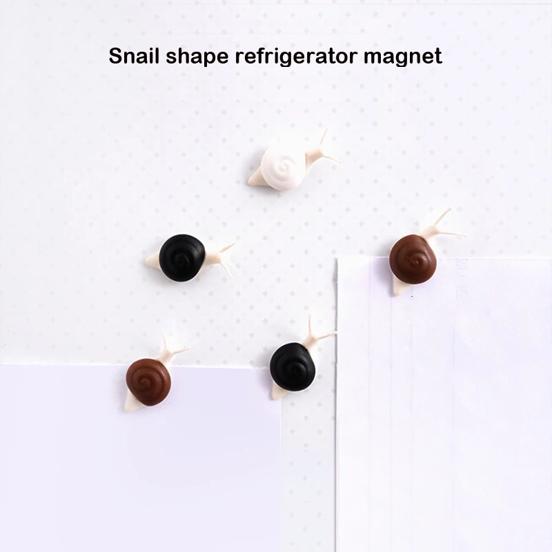 

5pcs 3D Snail Shape DIY Refrigerator Sticker Fridge Whiteboard Office Magnet Message Holder Home Decor Message Board Stickers